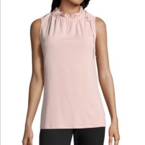 Worthington Sleeveless Mock Neck Knit Blouse